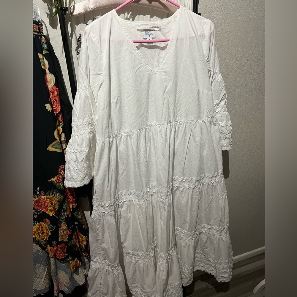 Lisa Marie Fernandez maxi white dress so super cute all cotton.